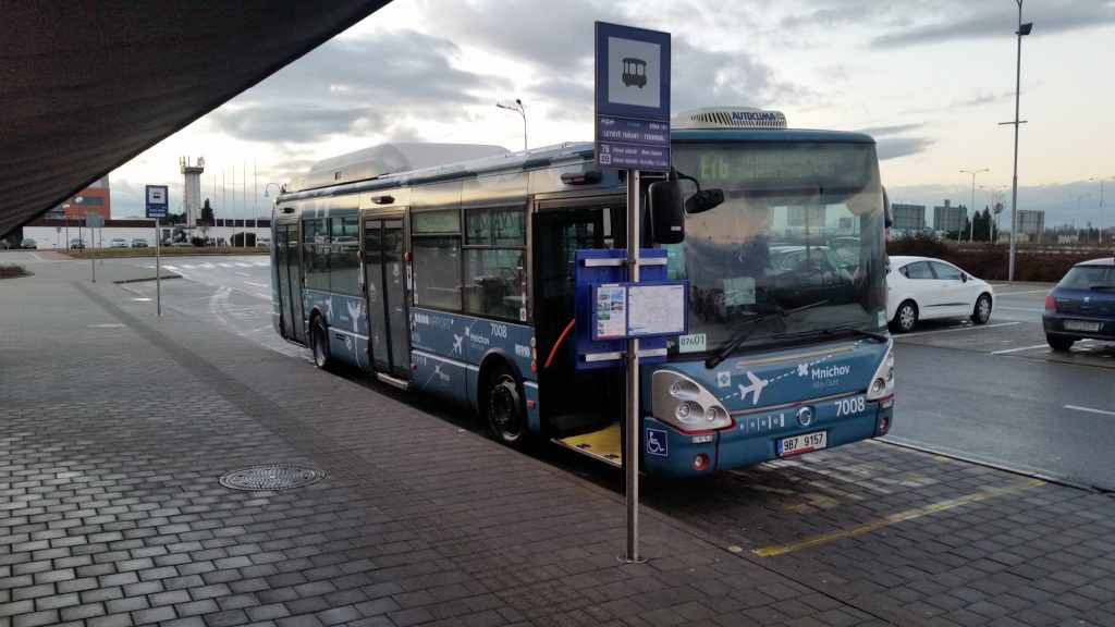 DPMB bus at the Brno airport