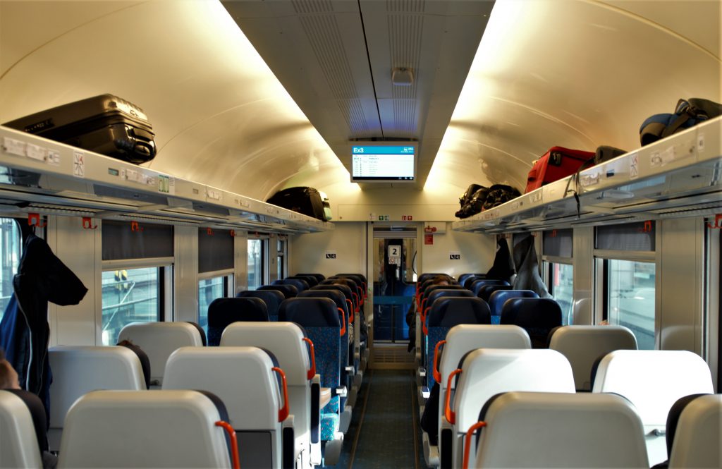 ČD open-space coach interior