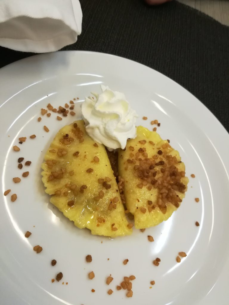 Sweet pasties with cream, a seasonal on-board dessert